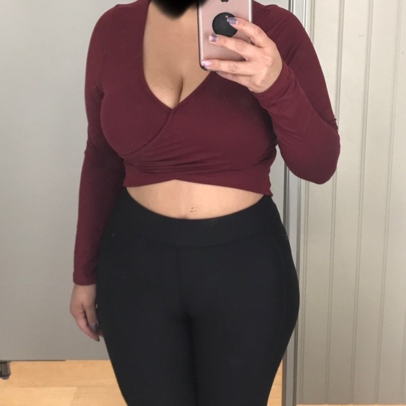 Gaze Deep maroon Crop top - Picture 3 of 6